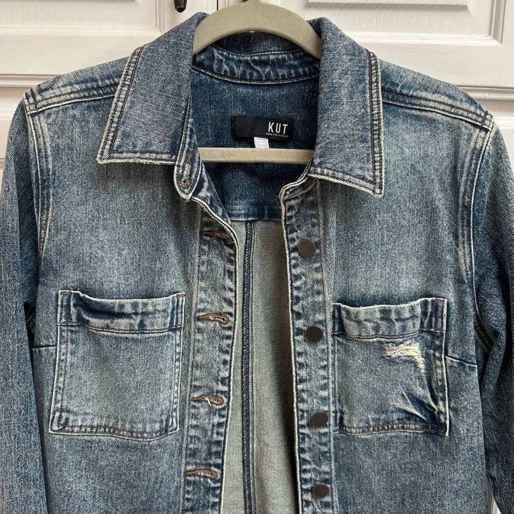 Kut from the Kloth Joni Denim Shirt Jacket in Adore Wash Size Small